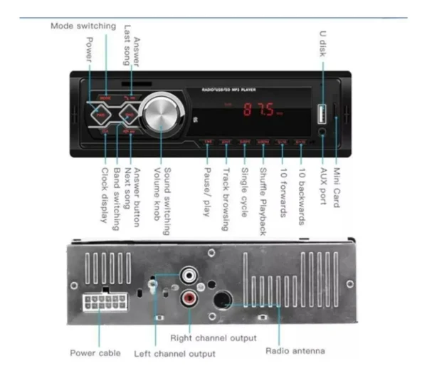 Estereo desmontable Lambo Tech - Imagen 5