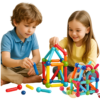 Juego Bloques Magneticos Armar Barra Iman Niños Didactico 42 Bloques