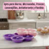 Molde Silicona Antiadherente 4 Cavidades  Horno Pack 2 Cocina