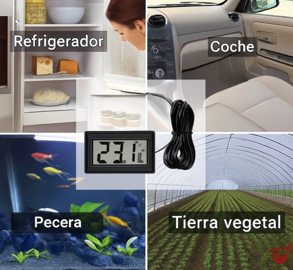 Termómetro Sonda Digital Medidor Temperatura Ambiente Sensor