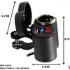 Cargador Usb Moto Toma 12v Adaptador Soporte Encendedor