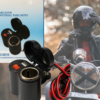 Cargador Usb Moto Toma 12v Adaptador Soporte Encendedor
