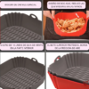 11 Molde Silicona Pack 2 Airfryer Freidora Aire Antiadherente