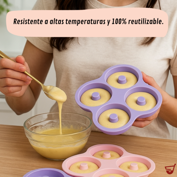 Molde Silicona Antiadherente 4 Cavidades  Horno Pack 2 Cocina