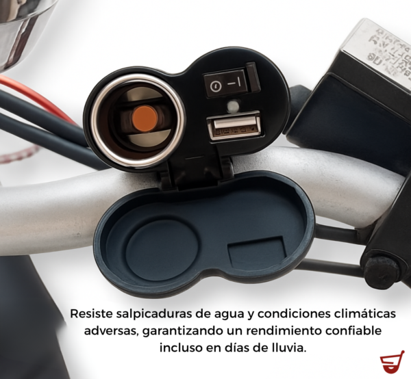 Cargador Usb Moto Toma 12v Adaptador Soporte Encendedor