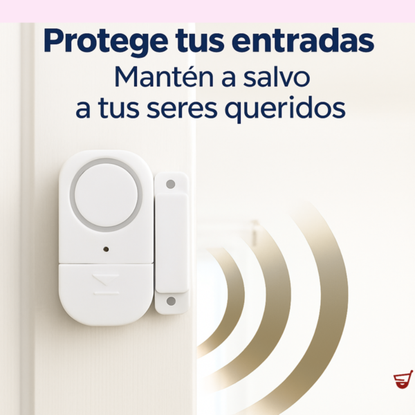 2 Alarma Sensor Inalambrica Pack 5 Puertas Ventanas Magnetica - Blanco