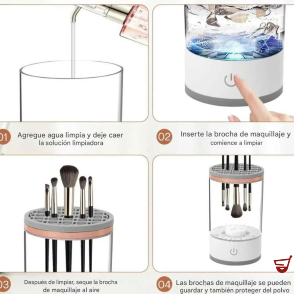 "Limpiador Brochas Pinceles Electrico Usb  Maquillaje Rapido"