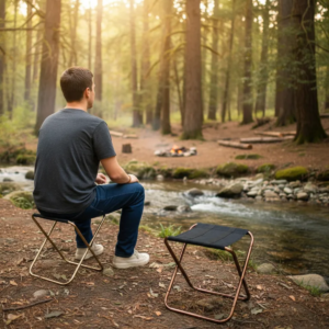 Silla Banqueta Plegable Portátil Resistente  Camping Pack 2