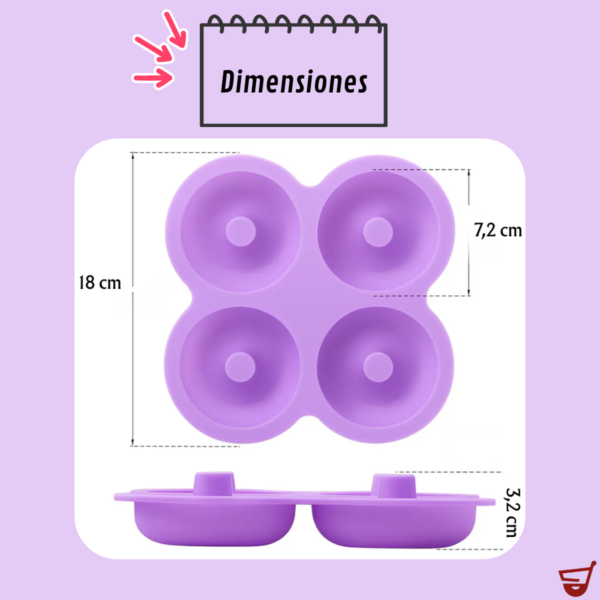Molde Silicona Antiadherente 4 Cavidades  Horno Pack 2 Cocina