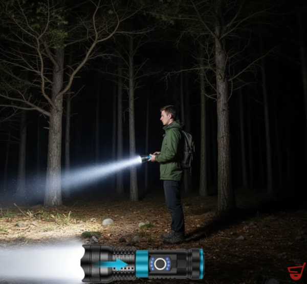 Linterna Táctica Militar Camping Led Blanca Zoom Recargable