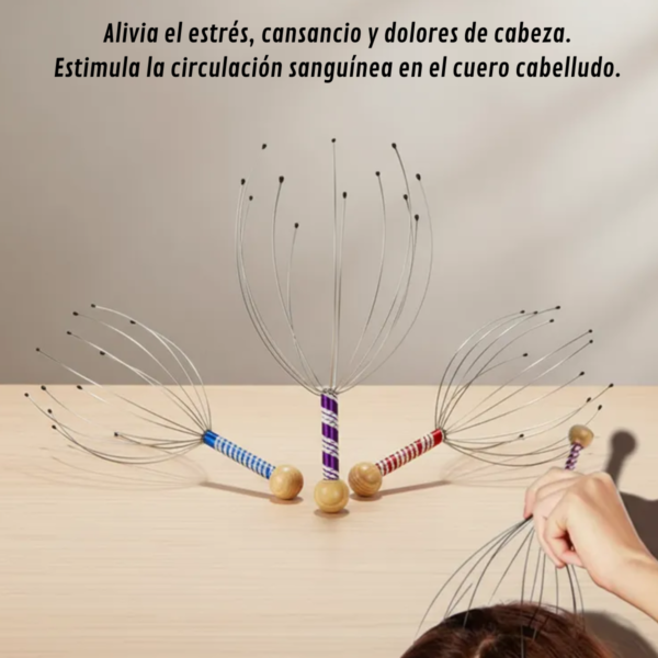 Masajeador Cabeza Alambre Reduce Stress Tensión Capilar Surtidos