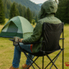 Silla Camping Reforzada Plegable Con  Apoya Brazo Y Portavaso