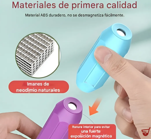 Juego Bloques Magneticos Armar Barra Iman Niños Didactico 42 Bloques