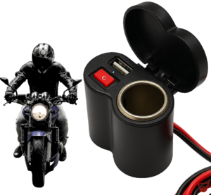 Cargador Usb Moto Toma 12v Adaptador Soporte Encendedor