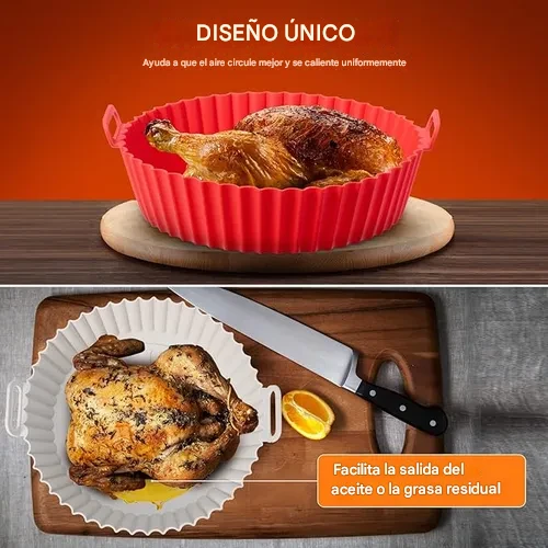 Molde Silicona Pack 2 Airfryer Freidora Aire Antiadherente