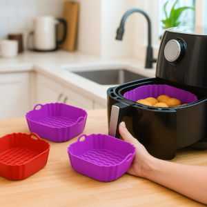 Molde Silicona Pack 4 Airfryer Freidora Aire Antiadherente