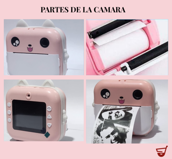 Camara Instantanea Infantil Fotos  Videos Digital Recargable
