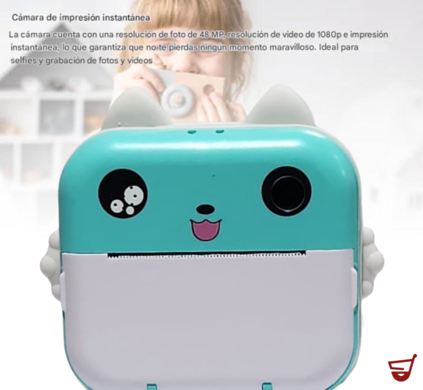 Camara Instantanea Infantil Fotos  Videos Digital Recargable