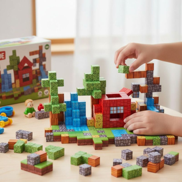 Bloques Magneticos Imantado  Juego Cubos Armables