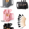 Set Utensilios Cocina 19 Piezas Silicona Madera Cuchillos