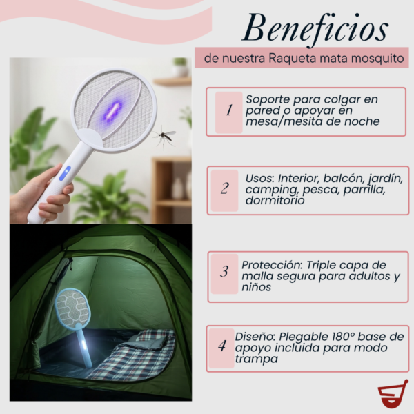 Raqueta Paleta Eléctrica Bateria Mata Mosquitos Y Moscas Surtido