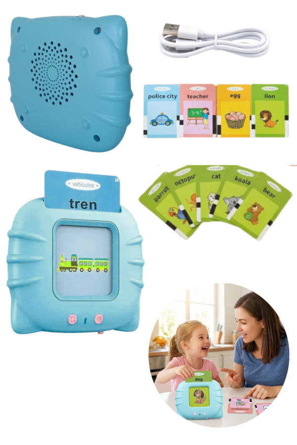 Juego Didactico 112 Tarjetas Sonido Educativo Usb Niños