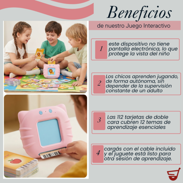 Juego Didactico 112 Tarjetas Sonido Educativo Usb Niños