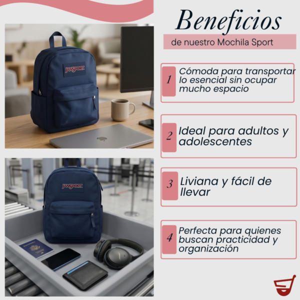 1 Mochila Urbana Escolar Bolso Compacta Resistente Trabajo