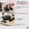1 Alargue Zapatilla Inteligente Usb Tipo C 3 Tomas 220v