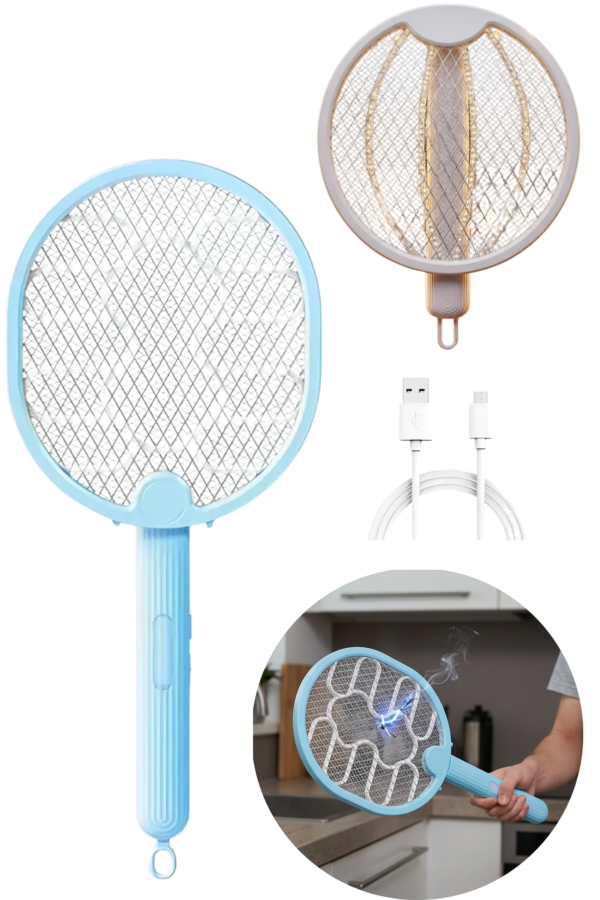 Raqueta Paleta Eléctrica Bateria Mata Mosquitos Y Moscas Surtido