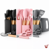 Set Utensilios Cocina 19 Piezas Silicona Madera Cuchillos