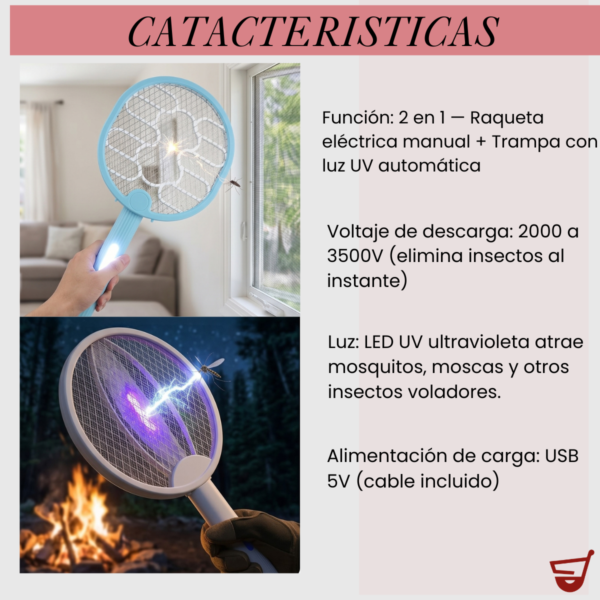 Raqueta Paleta Eléctrica Bateria Mata Mosquitos Y Moscas Surtido