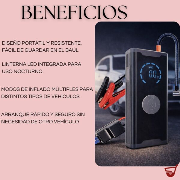 3 Arrancador Compresor Bateria Auto Moto Portatil Inflador 5v