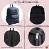 4 Mochila Urbana Escolar Bolso Compacta Resistente Trabajo