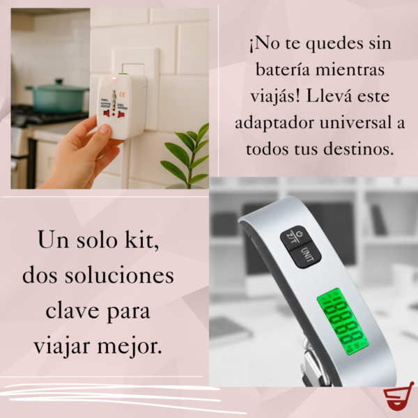 4 Balanza Digital Viajera Precisión Y 2 Adaptadores Universal