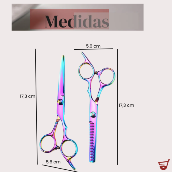 5 Kit Tijeras Profesional Peluqueria Barberia Set Peines Acero