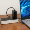 5 Alargue Zapatilla Inteligente Usb Tipo C 3 Tomas 220v