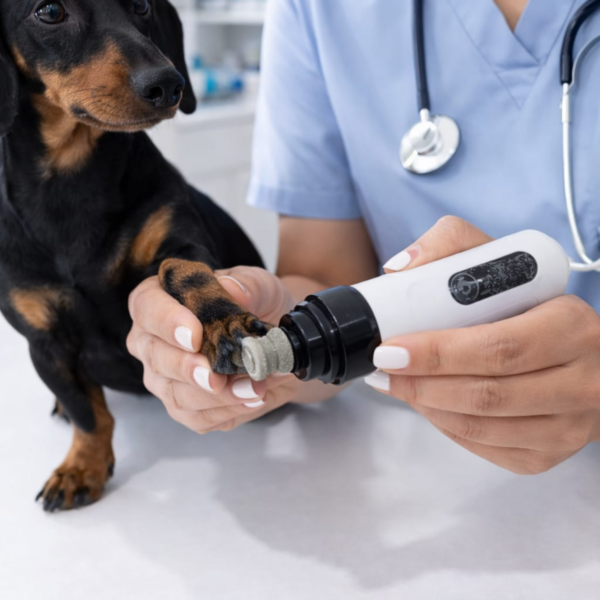 Lima Electrica Uñas Mascotas Perros Silenciosa Recargable Blanco Grande - Mediano - Chico