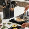 Set Utensilios Cocina 19 Piezas Silicona Madera Cuchillos