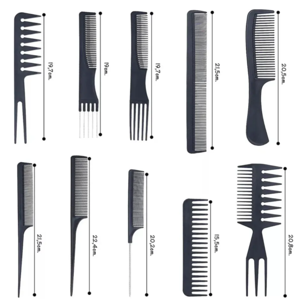 8 Kit Tijeras Profesional Peluqueria Barberia Set Peines Acero