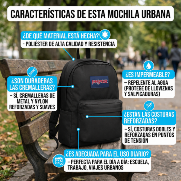 9 Mochila Urbana Escolar Bolso Compacta Resistente Trabajo