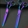 9 Kit Tijeras Profesional Peluqueria Barberia Set Peines Acero