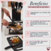 Set Utensilios Cocina 19 Piezas Silicona Madera Cuchillos