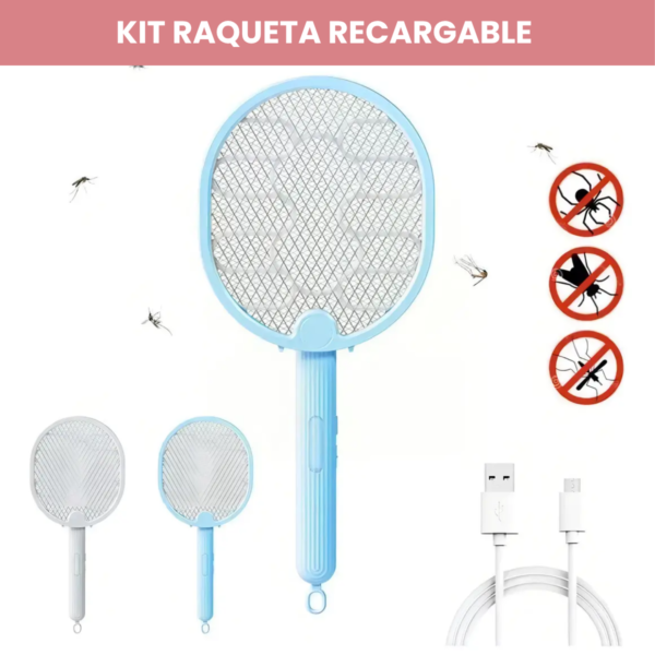 Raqueta Paleta Eléctrica Bateria Mata Mosquitos Y Moscas Surtido